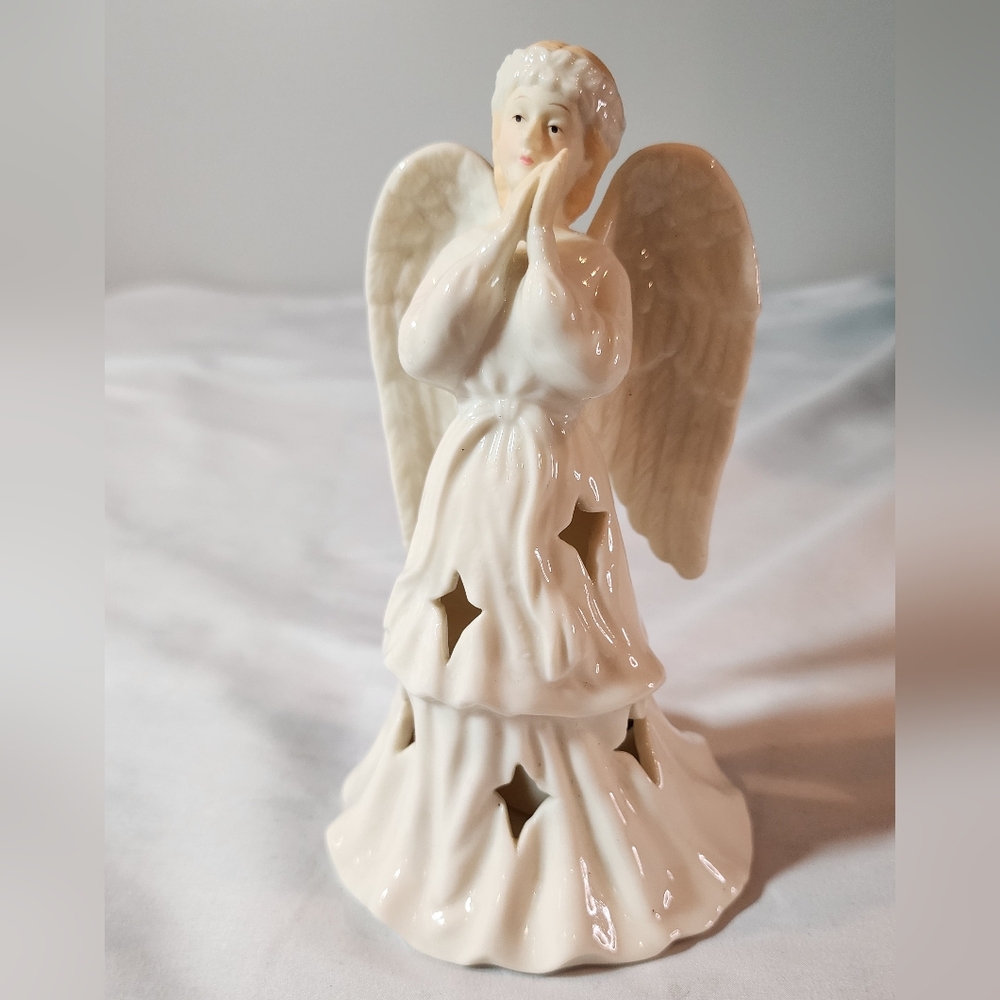 Angel Tealight Candle Holder Potpourri Design 7.5" Tall